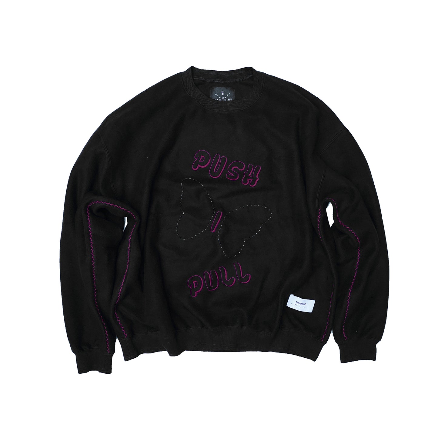 PUSH/PULL BLACK - CREWNECK