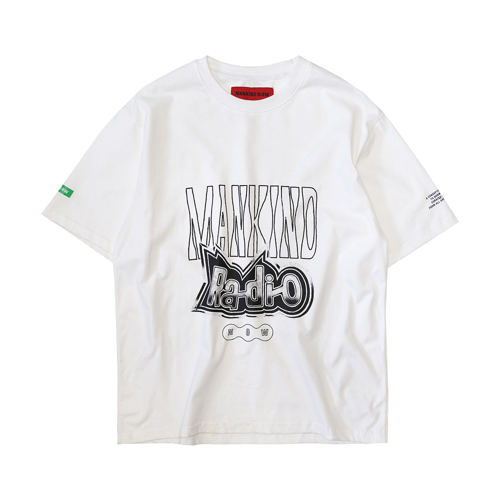 RADIO N:0W WHITE - SHORTSLEEVE T-SHIRT